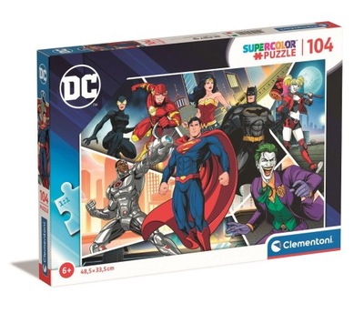 PUZZLE 104 el DC COMICS SUPERBOHATEROWIE CLEMENTONI 25722