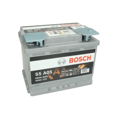 АКУМУЛЯТОР 60 AH BOSCH AGM S5A05 0 092 S5A 050