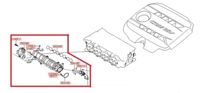 Колектор всмоктуючий 283102a804 do kia/hyundai фото №1