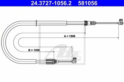 ТРОС HAM.LEWA RENAULT SCENIC 97- 24.3727-1056.2/ATE