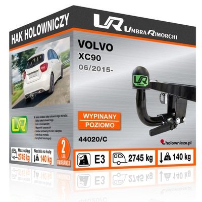 BARRA DE REMOLQUE GANCHO DE REMOLQUE VOLVO XC90 II, 06/2015-  