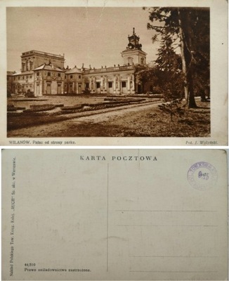 Wilanów Pałac w Wilanowie 1930r.