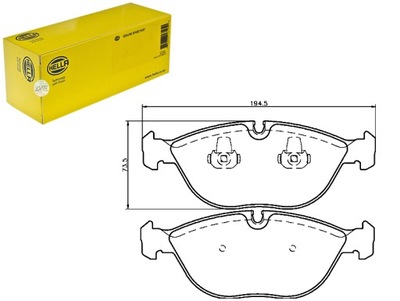 КОМПЛЕКТ - КОМПЛЕКТ КОЛОДОК ШАЛЬМІВНИХ HELLA 8D06981