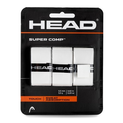 Owijki do rakiet tenisowych HEAD Super Comp 3 szt. białe 285088 OS
