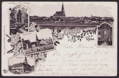 Trzebiatów - Gruss aus Treptow a. Rega, obieg 1896