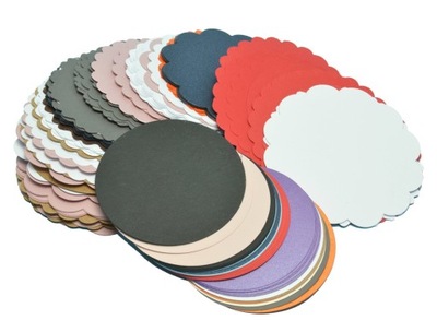 Serwetki kółka mix wzorów i kolorów 9,5cm 100 szt.