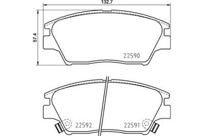 BREMBO КОЛОДКИ ТОРМОЗНЫЕ SSANGYONG TIVOLI 01 15- SSANGYONG XLV CLOSED