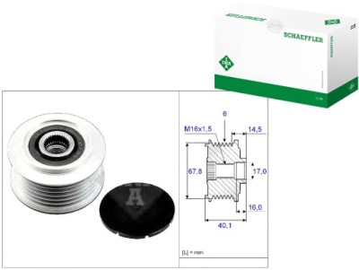 Ina шкив генератора vw transporter iv 2.5d фото №1