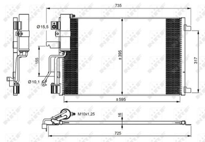 RADUADOR DE ACONDICIONADOR NRF 35975  