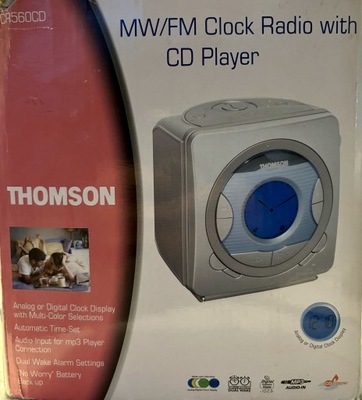 Radiobudzik CD FM LCD wejście audio dla mp3
