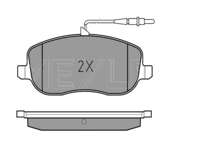 КОЛОДКИ ДИСКОВІ ТОРМОЗНІ MEYLE ПЕРІД PEUGEOT 807 02- фото