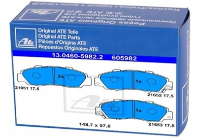 Ate 13.0460-5982.2 набор тормозных колодок тормозных, тормоза дисковые фото №1