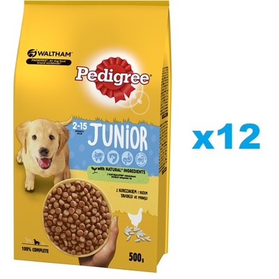 PEDIGREE karma z kurczakiem Junior 12x500g