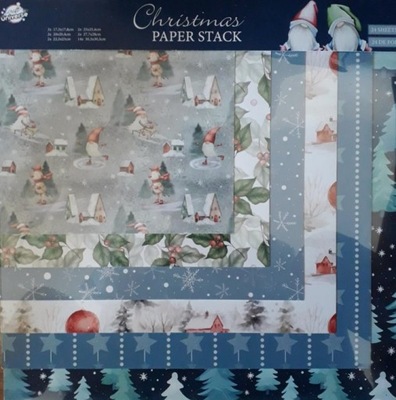 ŚWIĄTECZNY BLOK ARTYSTYCZNY PAPIER OZDOBNY. 24 WZORY. 24 KARTKI