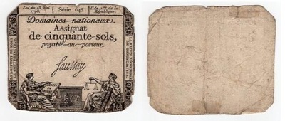 FRANCJA 1793 50 SOLS