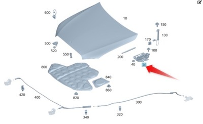 Петля капот mercedes s klasa w223 a2238801700 lew фото №1