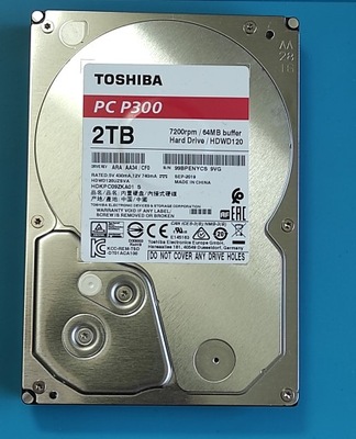 Dysk HDD Toshiba P300 2TB 3,5"