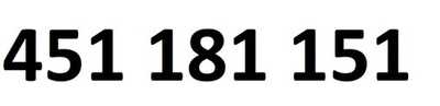 451 181 151 - ZŁOTY NUMER ORANGE