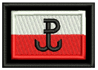 Naszywka Flaga Polska Walcząca Haft Rzep