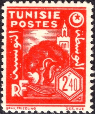 kol.franc.Tunisie 2,40 F.czysty *