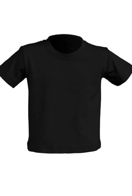 Koszulka niemowlęca dziecięca czarna t-shirt bawełniany ROZ. 86-92 12M