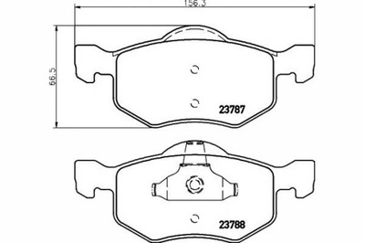 ZAPATAS DE FRENADO FORD PARTE DELANTERA MAVERIC 01- PARTE TRASERA BEBNY  