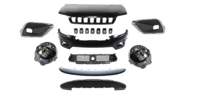 Бампер набор перед капот jeep cherokee kl 2019- фото №1