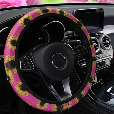 37-38CM CAR STEERING WHEEL COVER DAISY FLOWER АВТО фото