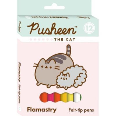 PUSHEEN - Flamastry 12 kolorów - 7986