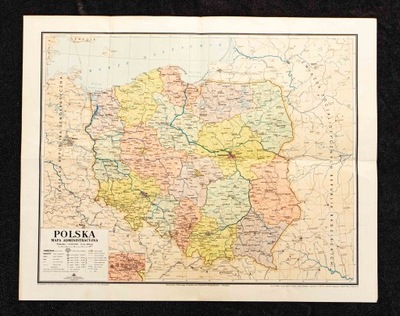 STARA MAPA POLSKI 1964