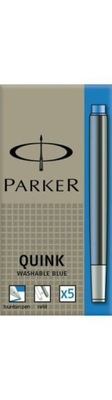 Naboje Parker Quink długie zmywalne niebieskie