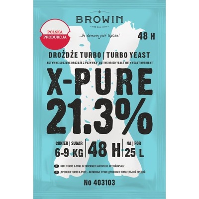 X-PURE 48 TURBO PURE drożdże gorzelnicze 21,3% 9kg