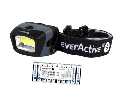 PARTE DELANTERA DIODO LUMINOSO EVERACTIVE HL-150 + 10X LR03 AAA  