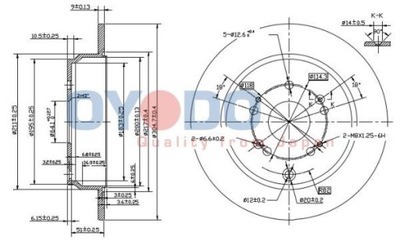 DISCO DE FRENADO PARTE TRASERA HONDA CR-V 2002-2006  