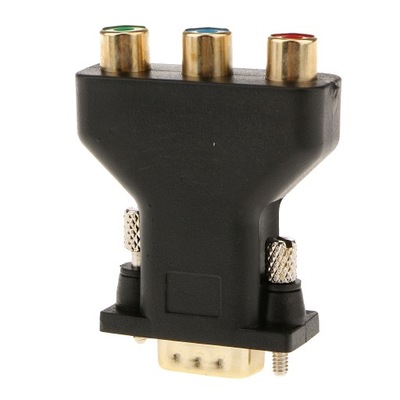 3-pinowy adapter wideo VGA RCA RGB YPbPr na D sub