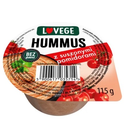 Lovege Hummus z Suszonymi Pomidorami 115g SANTE