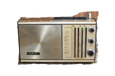 RADIO radioodbiornik NA BATERIE - Radio Sokol model 308 FM-AM USSR