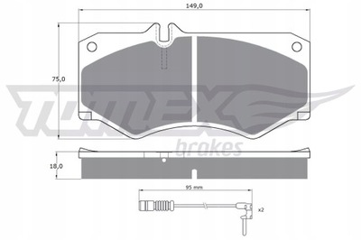 КОЛОДКИ ТОРМОЗНОЙ MERCEDES 207-310 Z ДАТЧИК. 10201/TOM