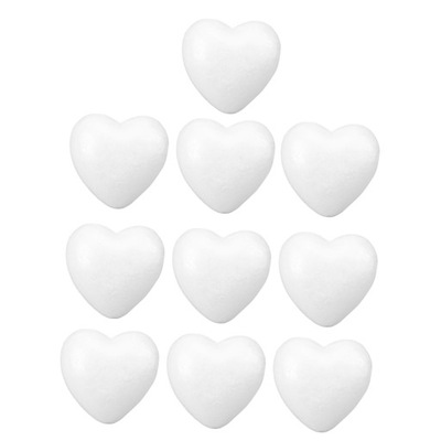 Materiały w kształcie serca ze styropianu 10 szt