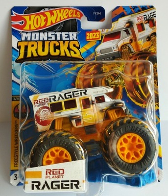 Hot Wheels Monster Trucks RED PLANET RAGER Freestyle Wreckers