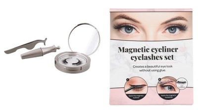 Rzęsy Magnetyczne Eyeliner Pęseta Zestaw w Etui 5 części - Idealny