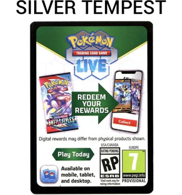 Karta kod Pokemon TCG Online Silver Tempest SIT Redeem