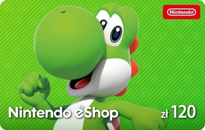 Doładowanie Nintendo eShop Card 120 zł | Kod | Karta podarunkowa
