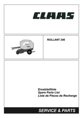 CLAAS ROLLANT 240 - KATALOG PIEZAS DE REPUESTO  