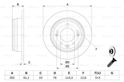 ДИСКИ ТОРМОЗНЫЕ ТОРМОЗНЫЕ ЗАД BOSCH 0 986 479 C14