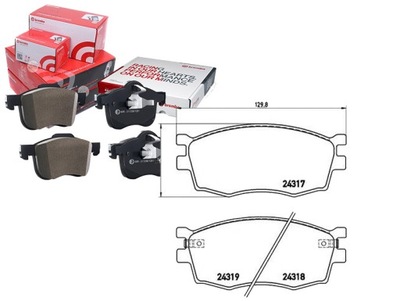 Тормозные колодки тормозные kia rio ii 05- brembo фото №1