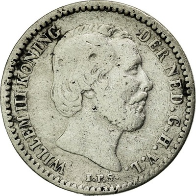 Moneta, Holandia, William III, 10 Cents, 1885, VF(