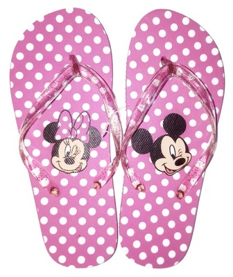 Klapki Myszka MINNIE i Miki 30/31 japonki MICKEY