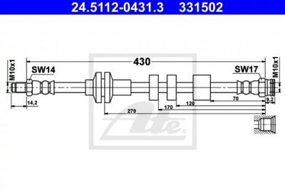 CABLE HAM./TYL/ ALFA ROMEO GIULIETTA 1 ATE  