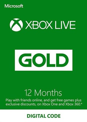 Cyfrowa subskrypcja Xbox Live Gold na 12 miesięcy